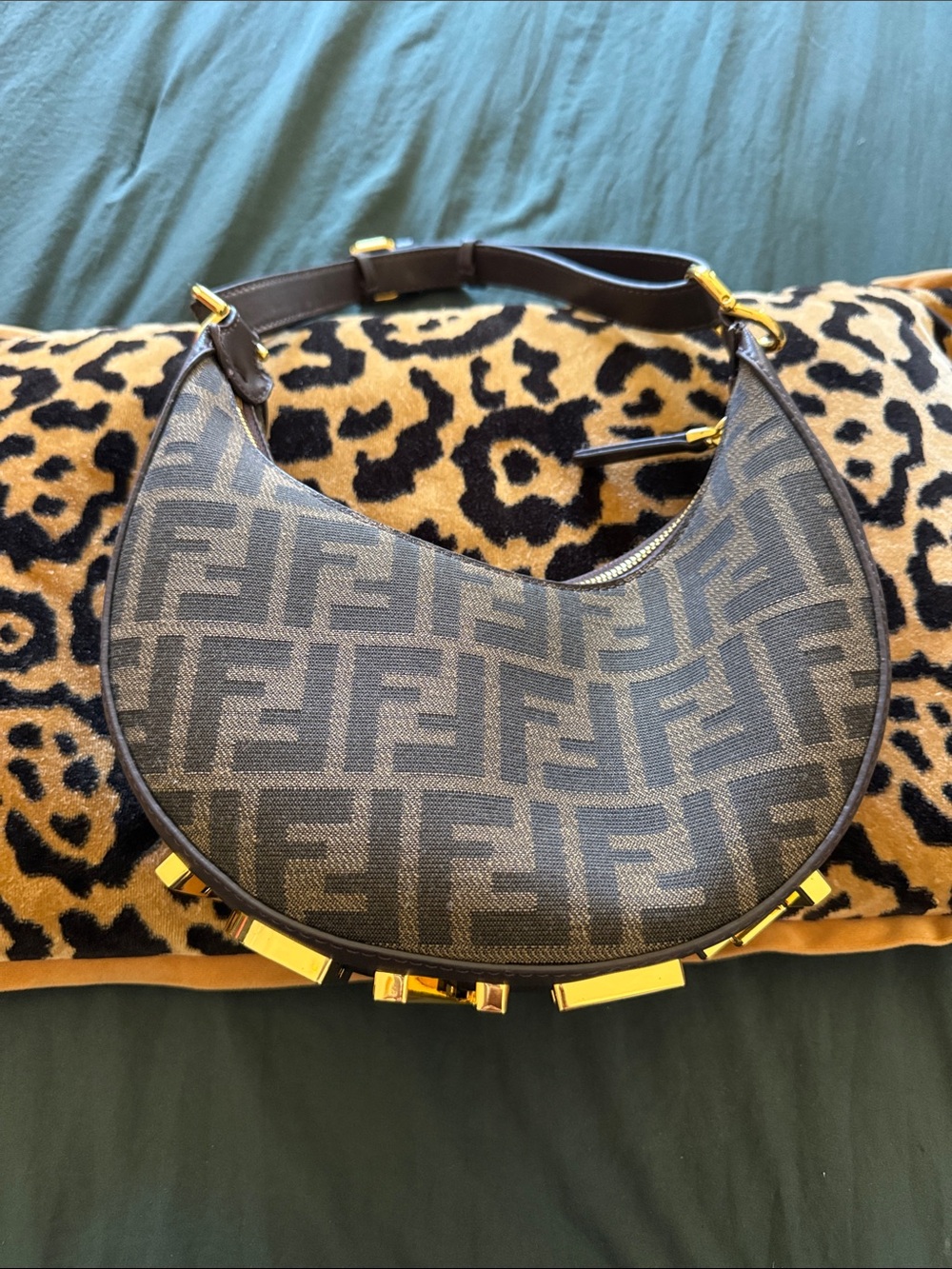 Brown HandBag with gold letters